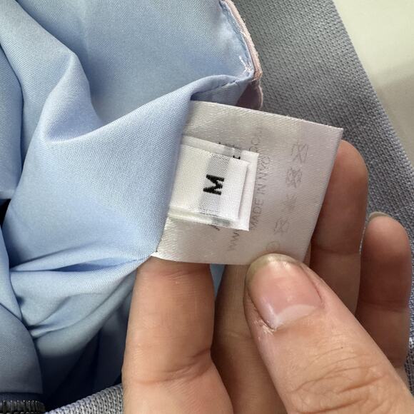 Aliette Jacket‎ Womens Medium Blue Nicole Cropped Puff Sleeve Bomber Zip Up NYC - Picture 6 of 12